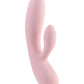Vibromasseur rabbit silicone doux rose Lea double stimulation étanche - Feelztoys